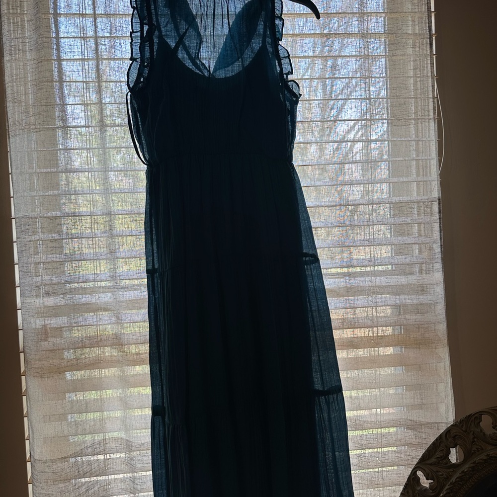 Socialite Teal Ruffled Blouse - Picture 5 of 5